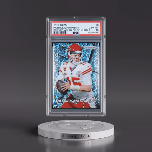 2024 Panini Prizm Prizm Flashback #3 Patrick Mahomes II - No Huddle (PSA 10 GEM MINT)
