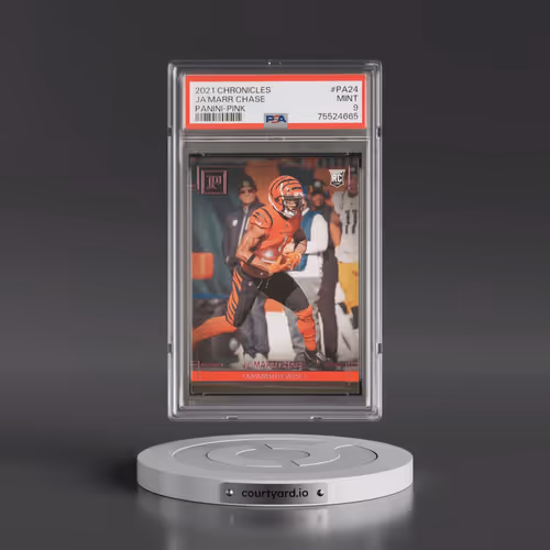 2021 Panini Chronicles Panini #PA24 JA'Marr Chase - Pink (PSA 9 MINT)