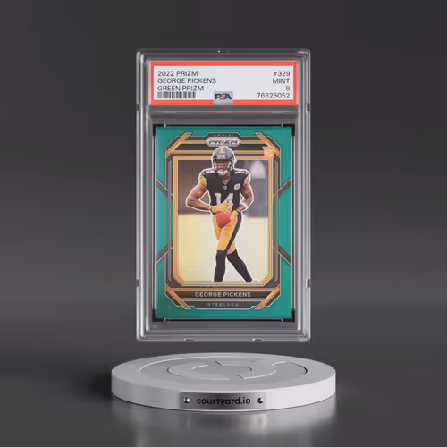 2022 Panini Prizm #329 George Pickens - Green Prizm (PSA 9 MINT)