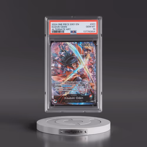 2024 One Piece EB01-Extra Booster -Memorial Collection #001 Kozuki Oden - Alternate Art (PSA 10 GEM