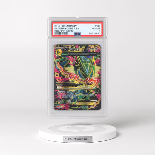2015 Pokémon XY Roaring Skies #105 M Rayquaza EX - Holo Full Art (PSA 8 NM-MT)