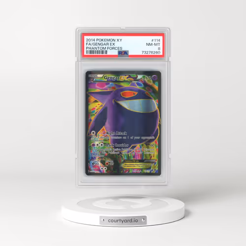 2014 Pokémon XY Phantom Forces #114 Gengar EX - Holo Full Art (PSA 8 NM-MT)