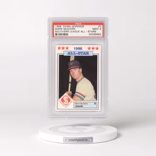 1986 Donn Jennings Southern League All-Stars #3 Mark McGwire (PSA 9 MINT)