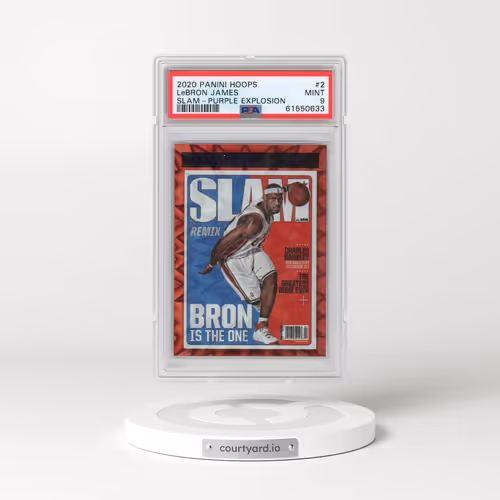2020 Panini Hoops Slam #2 LeBron James - Purple Explosion (PSA 9 MINT)