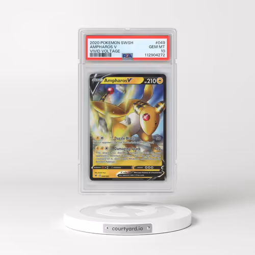 2020 Pokémon Sword & Shield Vivid Voltage #049 Ampharos V - Holo (PSA 10 GEM MINT)