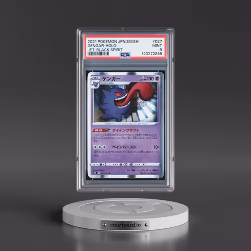 2021 Pokémon Sword & Shield Jet-Black Spirit #027 Gengar - Holo (PSA 9 MINT)