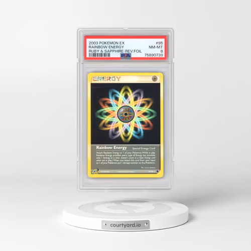 2003 Pokémon EX Ruby & Sapphire #95 Rainbow Energy - Reverse Foil (PSA 8 NM-MT)