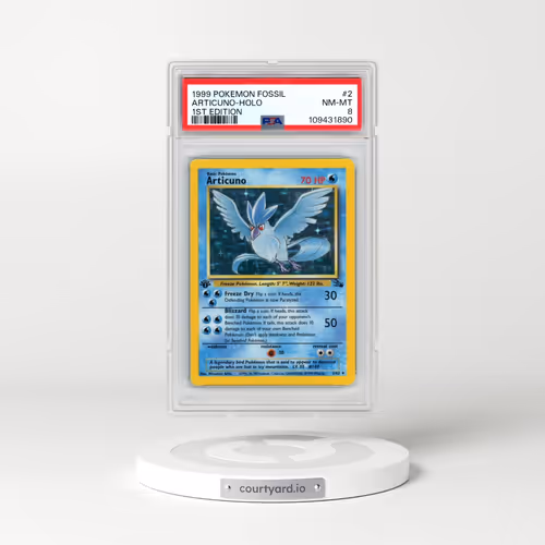 1999 Pokémon Fossil #2 Articuno - 1st Edition Holo (PSA 8 NM-MT)