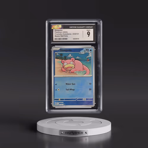 2025 Pokémon Pre EN-Prismatic Evolutions #018 Slowpoke - Reverse Holo Master Ball (CGC 9 MINT)