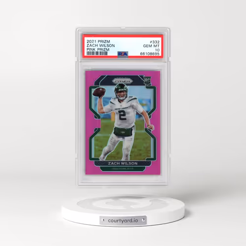 2021 Panini Prizm #332 Zach Wilson - Pink Prizm (PSA 10 GEM MINT)