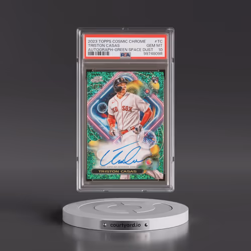 2023 Topps Cosmic Chrome Cosmic Chrome Autograph #TC Triston Casas - Green Space Dust Refractor (PSA