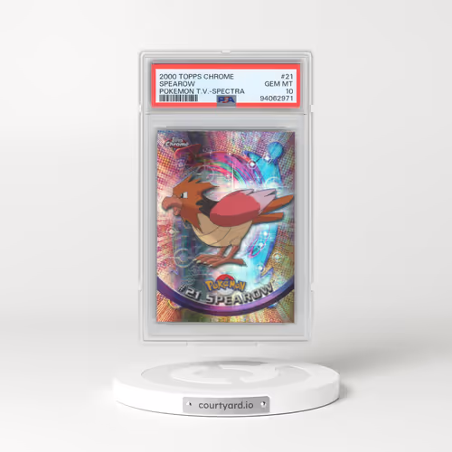 2000 Topps Chrome Pokémon T.V. #21 Spearow - Spectra (PSA 10 GEM MINT)