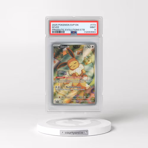 2025 Pokémon Svp EN-SV Black Star Promo #173 Eevee - Prismatic Evolutions Elite Trainer Box (PSA 9 M
