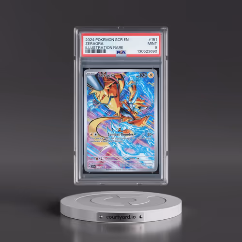 2024 Pokémon Scr EN-Stellar Crown #151 Zeraora - Illustration Rare (PSA 9 MINT)