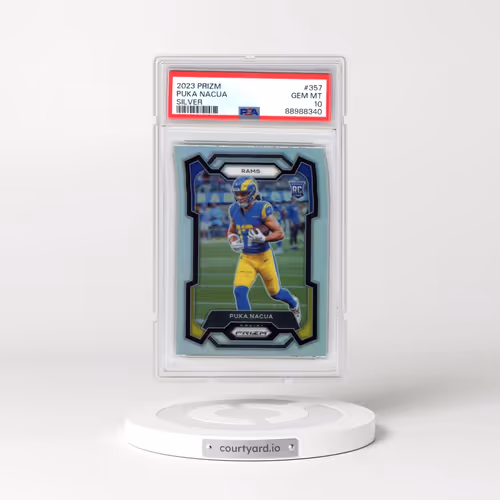 2023 Panini Prizm #357 Puka Nacua - Silver Prizm (PSA 10 GEM MINT)
