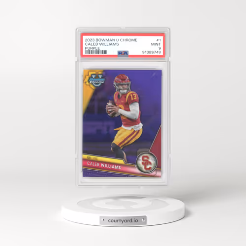 2023 Bowman University Chrome #1 Caleb Williams - Purple Refractor (PSA 9 MINT)