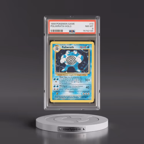 1999 Pokémon Game #13 Poliwrath - Holo (PSA 8 NM-MT)