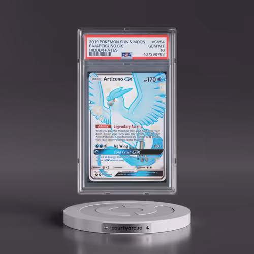 2019 Pokémon Sun & Moon Hidden Fates #SV54 Articuno GX - Holo Full Art (PSA 10 GEM MINT)