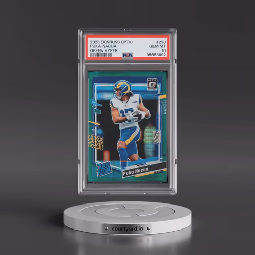 2023 Panini Donruss Optic #238 Puka Nacua - Green Hyper (PSA 10 GEM MINT)
