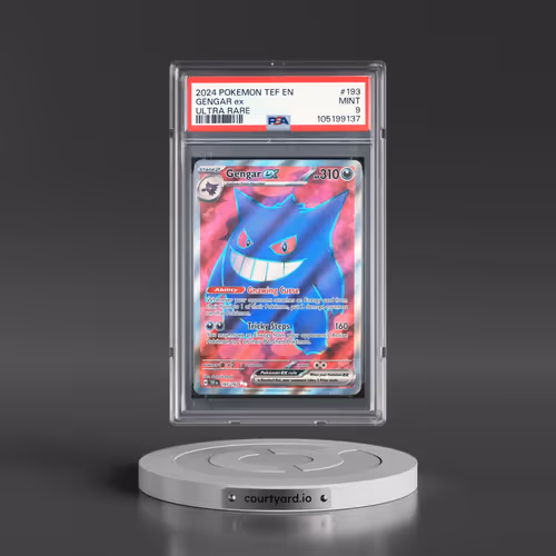 2024 Pokémon Tef EN-Temporal Forces #193 Gengar EX - Holo Ultra Rare (PSA 9 MINT)