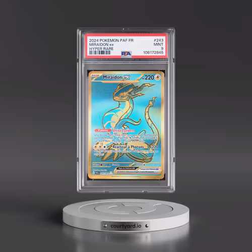 2024 Pokémon Paf FR-Paldean Fates #243 Miraidon EX - Holo Hyper Rare (PSA 9 MINT)