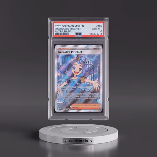 2025 Pokémon Meg EN-Mega Evolution #165 Acerola's Mischief - Ultra Rare (PSA 10 GEM MINT)