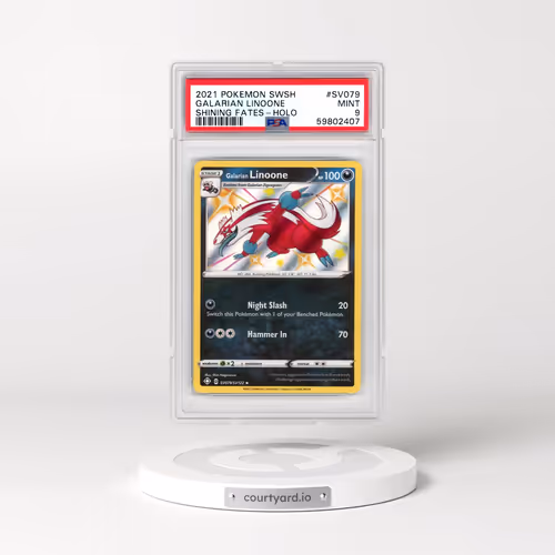 2021 Pokémon Sword & Shield Shining Fates #SV079 Galarian Linoone - Holo (PSA 9 MINT)