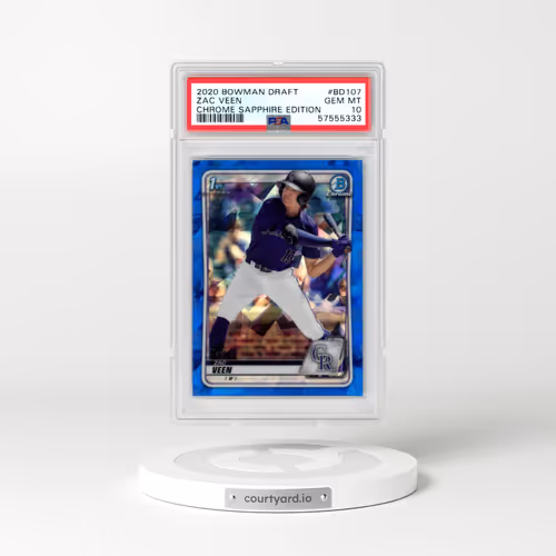 2020 Bowman Draft Chrome Sapphire Edition #BD107 Zac Veen (PSA 10 GEM MINT)