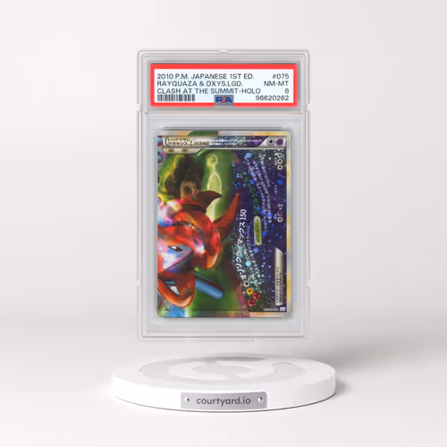 2010 Pokémon Clash at the Summit #075 Rayquaza & Deoxys Legend - 1st Edition Holo (PSA 8 NM-MT)