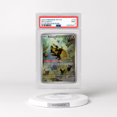2024 Pokémon Tef EN-Temporal Forces #173 Relicanth - Illustration Rare (PSA 9 MINT)