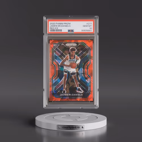 2020 Panini Prizm #277 Jaden Mcdaniels - Red Ice (PSA 10 GEM MINT)