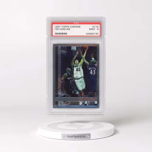 1997 Topps Chrome #115 Tim Duncan (PSA 9 MINT)