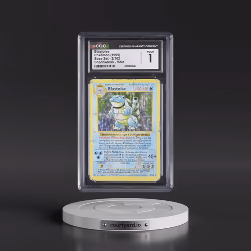 1999 Base Set #2/102 Blastoise - Shadowless Shadowless Holo (CGC 1 PR)