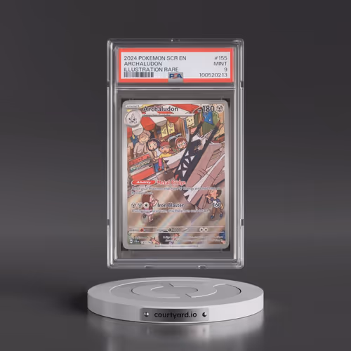 2024 Pokémon Scr EN-Stellar Crown #155 Archaludon - Illustration Rare (PSA 9 MINT)