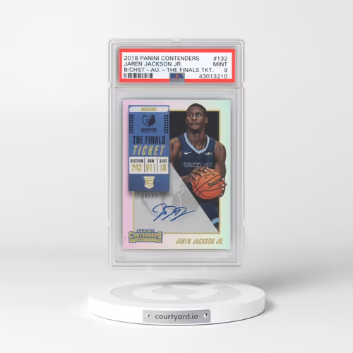 2018 Panini Contenders #132 Jaren Jackson Jr. - Variation-Autograph-the Finals (PSA 9 MINT)