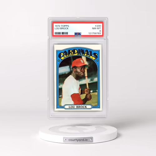 1972 Topps #200 Lou Brock (PSA 8 NM-MT)