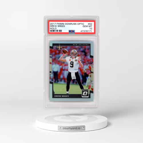 2017 Panini Donruss Optic #62 Drew Brees - Holo (PSA 10 GEM MINT)