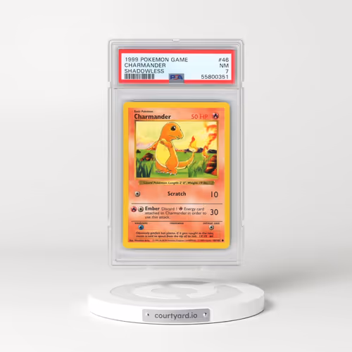 1999 Pokémon Game #46 Charmander - Shadowless (PSA 7 NM)