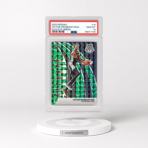 2023 Panini Mosaic Elevate #18 Victor Wembanyama - Green (PSA 10 GEM MINT)