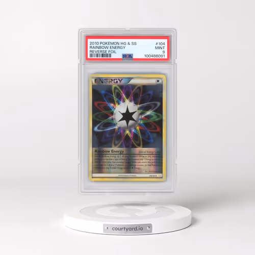 2010 Pokémon Heartgold & Soulsilver #104 Rainbow Energy - Reverse Foil (PSA 9 MINT)