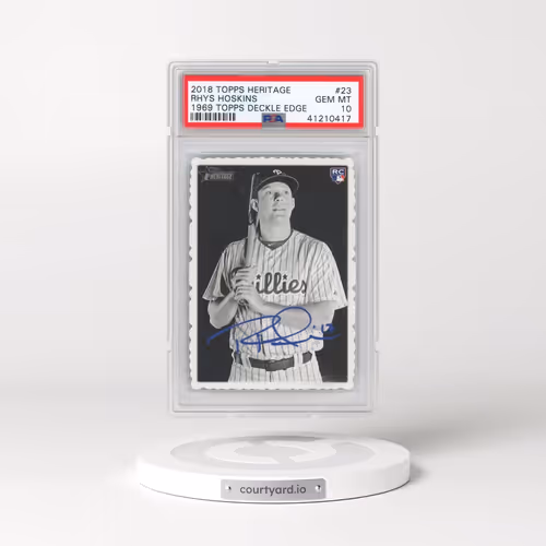 2018 Topps Heritage 1969 Topps Deckle Edge #23 Rhys Hoskins (PSA 10 GEM MINT)