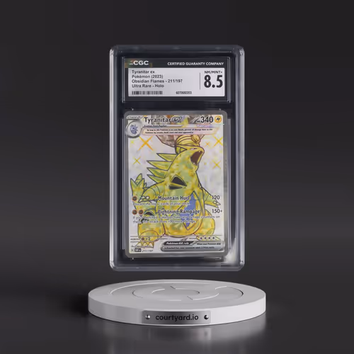 2023 Obsidian Flames - OBF EN #211/197 Tyranitar ex - Ultra Rare Holo (CGC 8.5 NM-MT+)