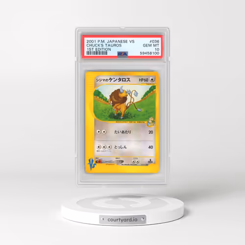 2001 Pokémon VS #036 Chuck's Tauros - 1st Edition (PSA 10 GEM MINT)