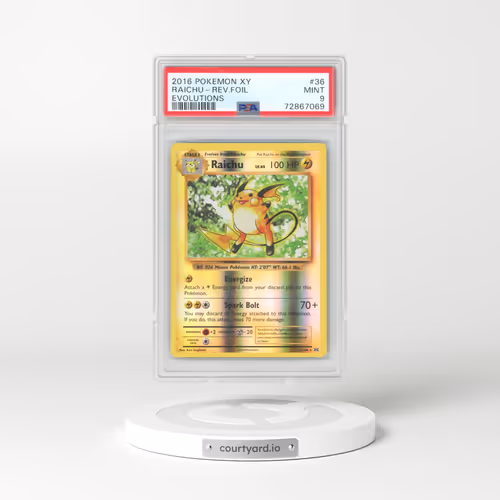 2016 Pokémon XY Evolutions #36 Raichu - Reverse Foil (PSA 9 MINT)