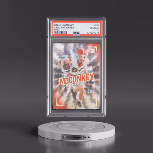 2024 Panini Luminance #138 Ladd McConkey - Red (PSA 10 GEM MINT)
