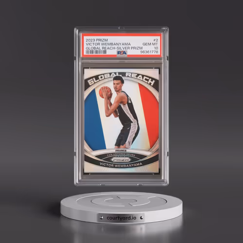 2023 Panini Prizm Global Reach #2 Victor Wembanyama - Silver Prizm (PSA 10 GEM MINT)