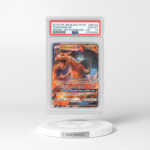 2019 Pokémon SM Black Star Promo #SM195 Charizard GX - Holo Detective Pikachu Charizard-GX (PSA 10 GEM MINT)
