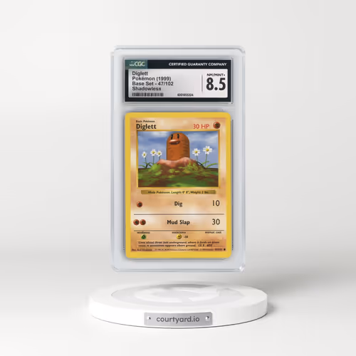 1999 Base Set #47/102 Diglett - Shadowless Shadowless (CGC 8.5 NM-MT+)