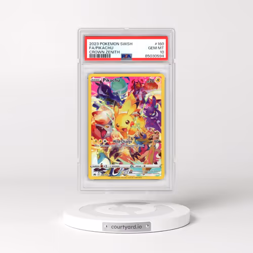 2023 Pokémon Sword and Shield Crown Zenith #160 Pikachu - Full Art (PSA 10 GEM MINT)