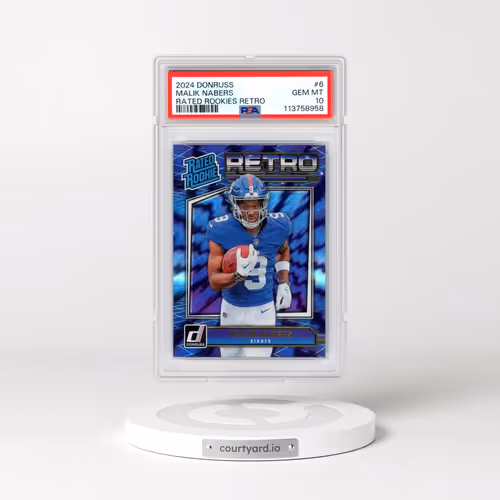2024 Panini Donruss Rated Rookies Retro #6 Malik Nabers (PSA 10 GEM MINT)